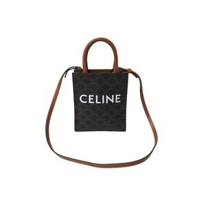 Celine handbag Triomphe Vertical Cabas canvas brown